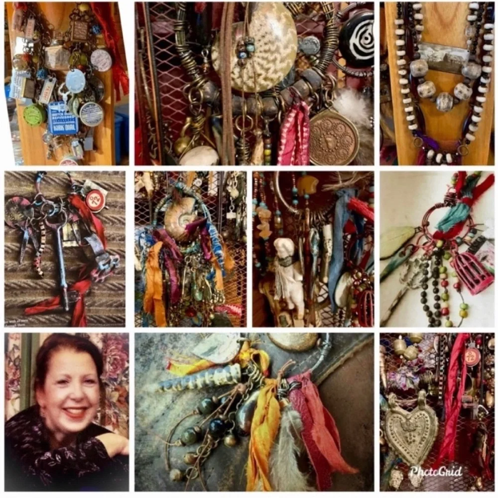 OOAK “To Travel The World” boho necklace by Susan A Ray, author/jewelry designer - Picture 16 of 16